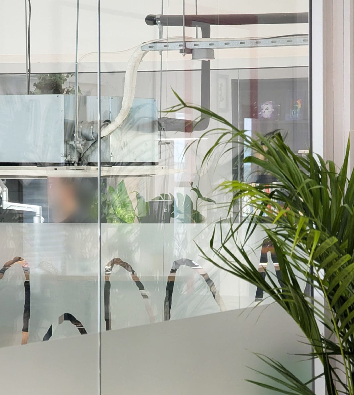 View between internal office spaces at Native