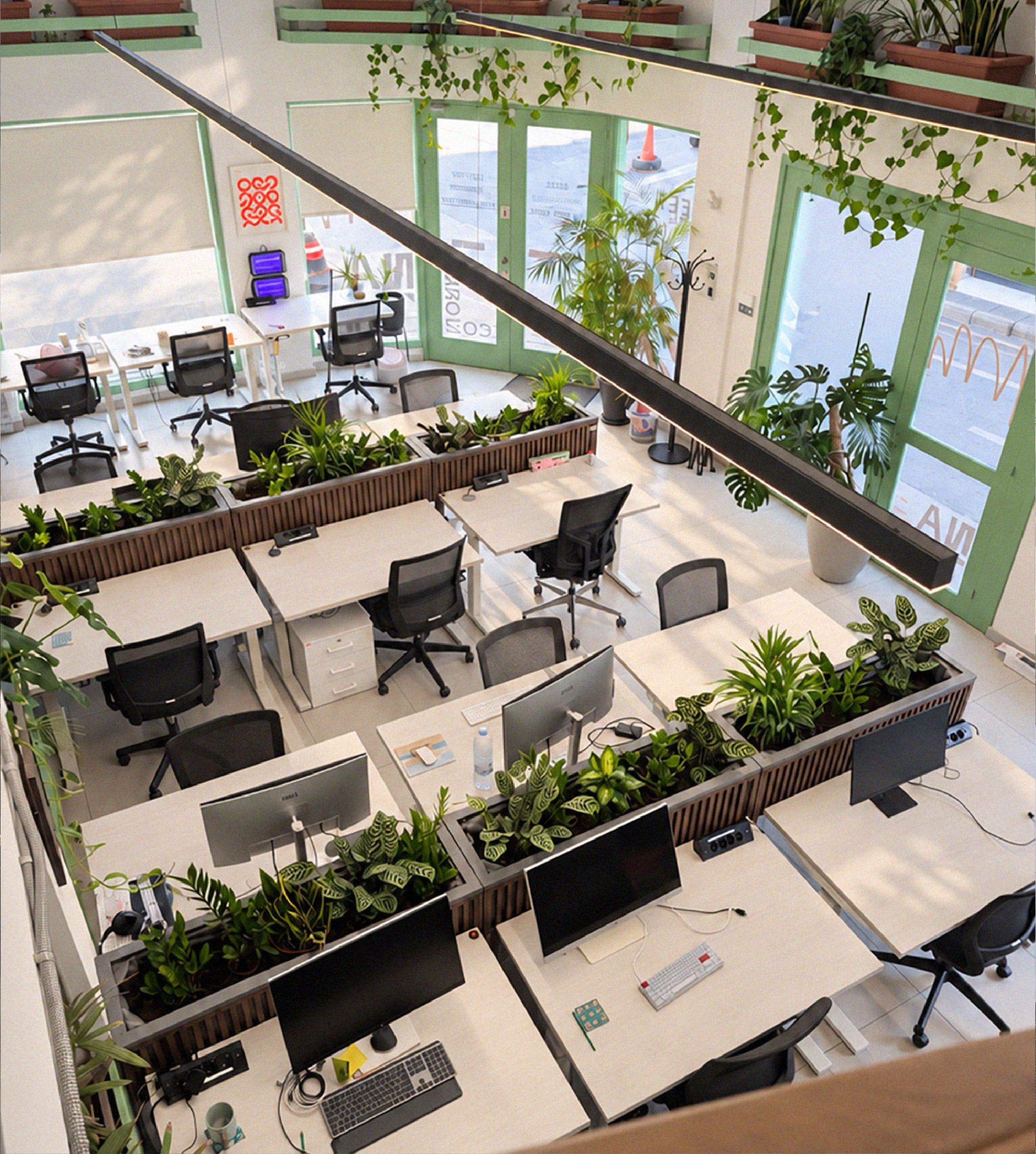Main open workspace at Native coworking